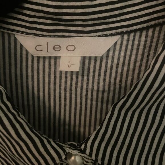 Cleo Black and White Striped Mini Dress - Picture 2 of 5